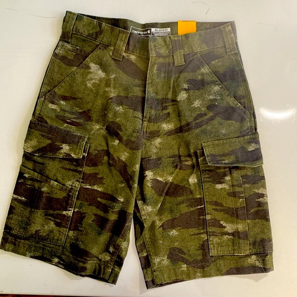 Carhartt Man’s Relaxed fit canvas Cargo work Shorts - Picture 2 of 11